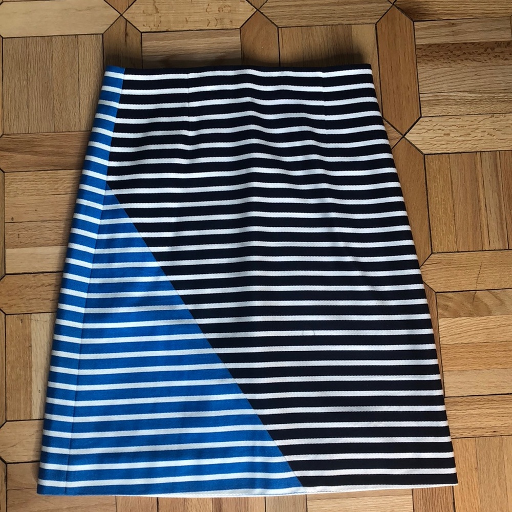 J Crew Striped Pencil Skirt Sz 10